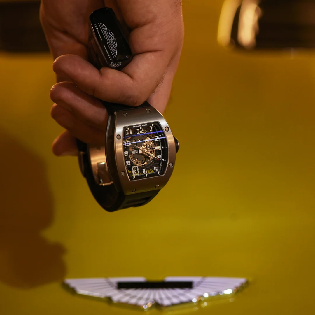 Richard Mille watch held in hand